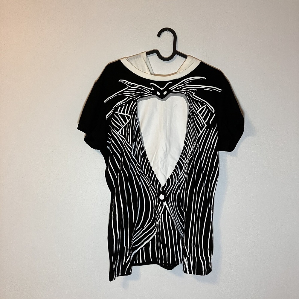 Kids Disney Tim Burton's The Nightmare Before Christmas Hooded Shirt‎  XXL